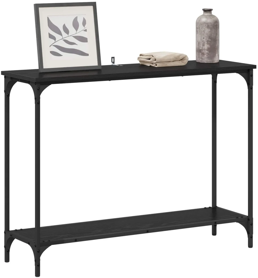 Konsolinis stalas juoda ąžuolo 101 x 30.5 x 75 cm