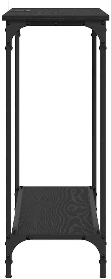 Konsolinis stalas juoda ąžuolo 101 x 30.5 x 75 cm