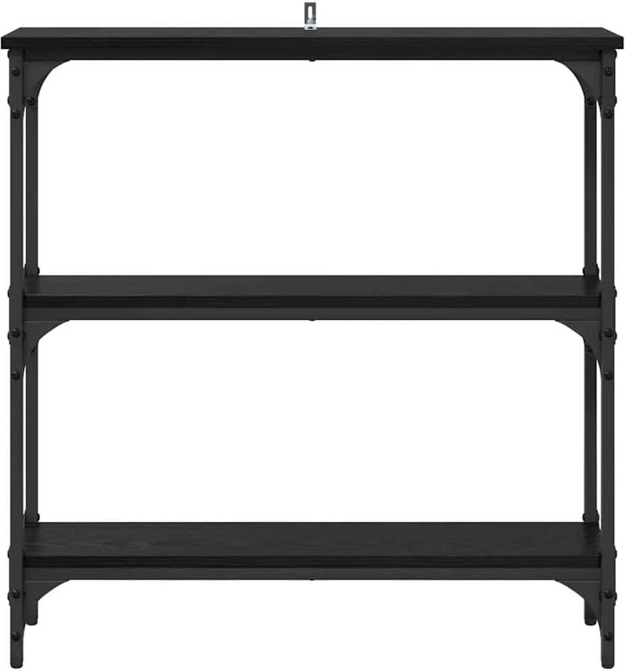 Konsolinis stalas Juodas ąžuolas 75 x 22,5 x 75 cm