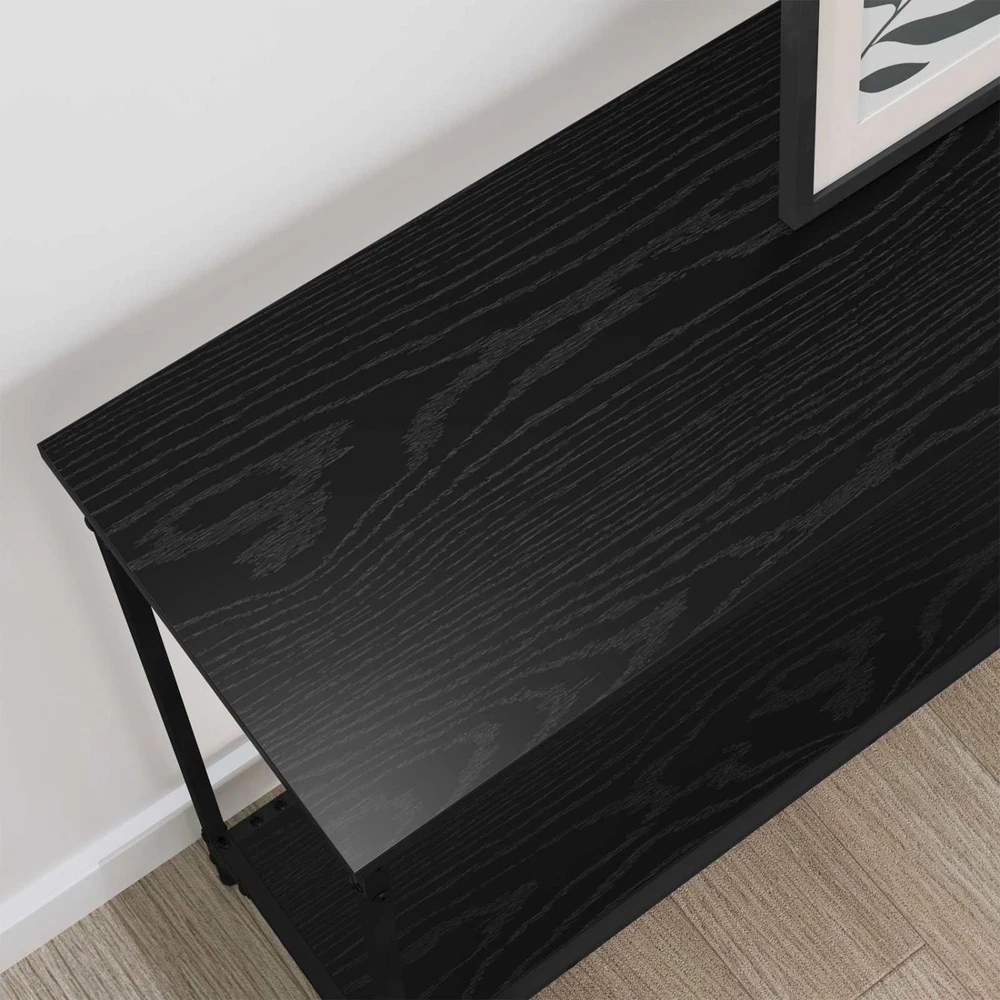 Konsolinis stalas juoda ąžuolo 101 x 30.5 x 75 cm