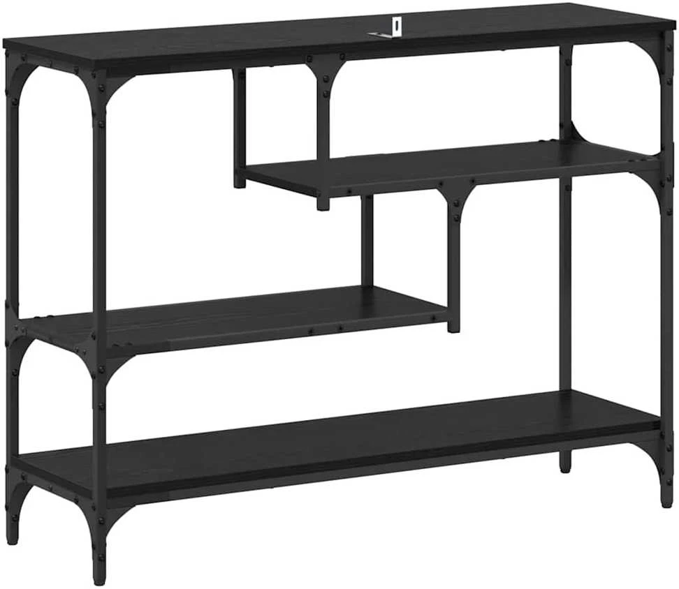 Konsolinis stalas Juodas ąžuolas 100 x 30 x 75 cm