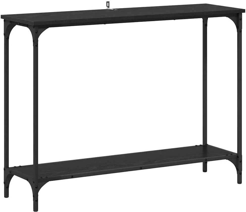 Konsolinis stalas juoda ąžuolo 101 x 30.5 x 75 cm