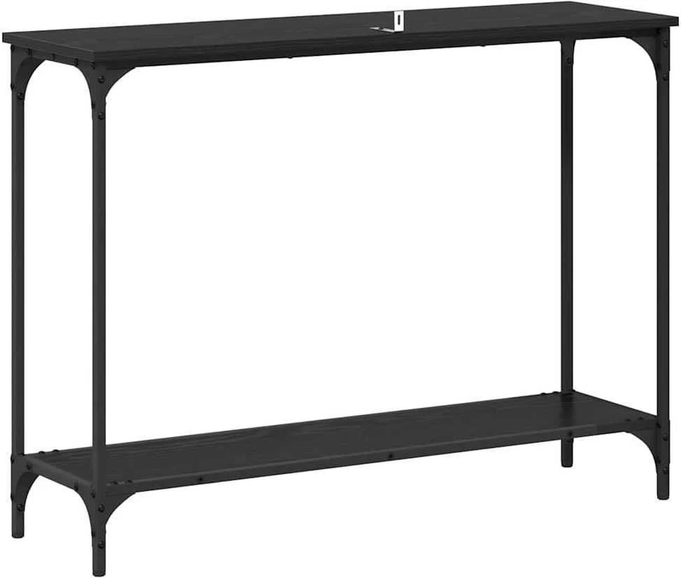 Konsolinis stalas juoda ąžuolo 101 x 30.5 x 75 cm