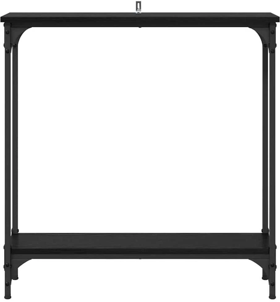 Konsolinis stalas Juodas ąžuolas 75 x 22,5 x 75 cm