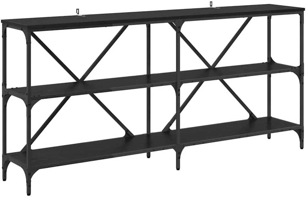 Konsolinis stalas Juodas ąžuolas 160 x 30 x 75 cm