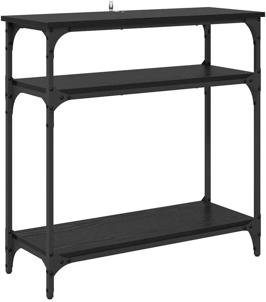 Konsolinis stalas Juodas ąžuolas 75 x 29 x 75 cm