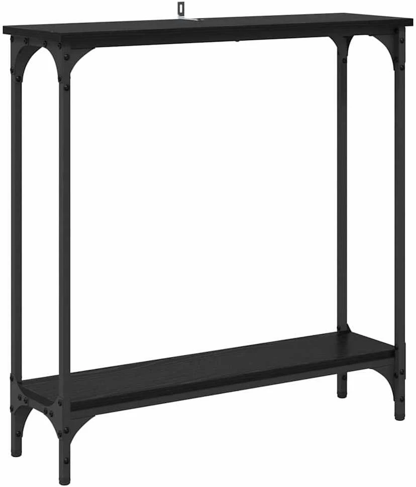 Konsolinis stalas Juodas ąžuolas 75 x 22,5 x 75 cm