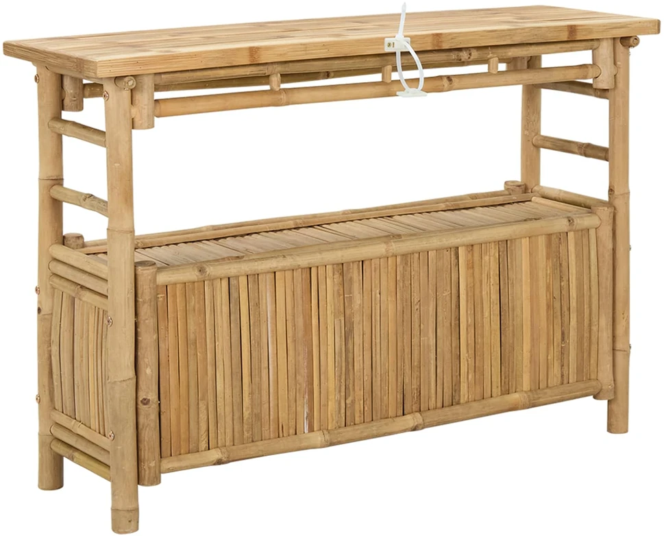 Konsolinis stalas su lentyna Natūrali 110 x 35 x 75 cm Bambukas