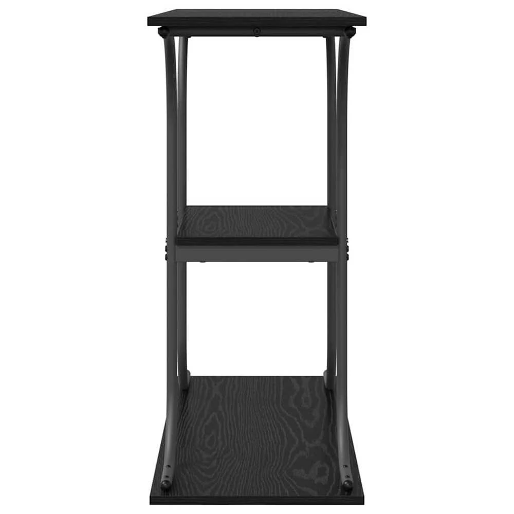 Konsolinis stalas su lentyna Juodas ąžuolas 101 x 35 x 80,5 cm