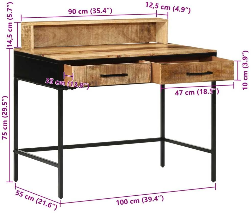 Konsolinis stalas Ruda 100 x 55 x 89,5 cm