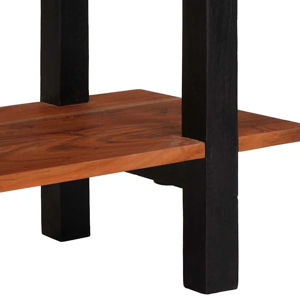 Konsolinis stalas su stalčių Ruda ir juoda 110 x 30 x 75 cm