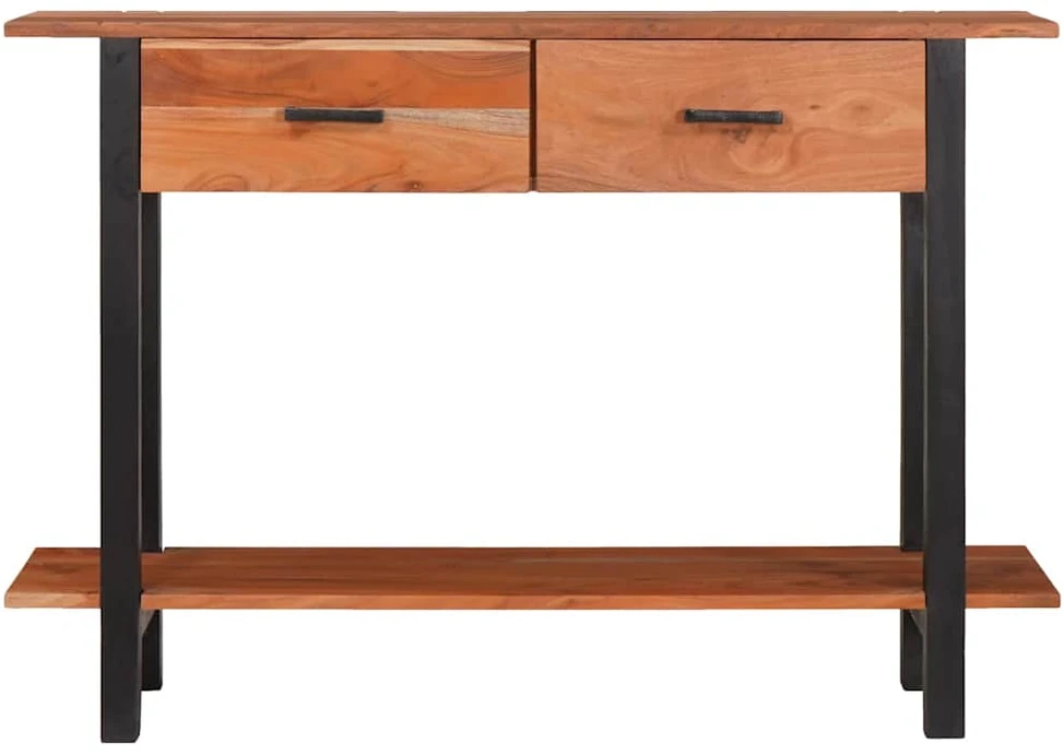 Konsolinis stalas su stalčių Ruda ir juoda 110 x 30 x 75 cm