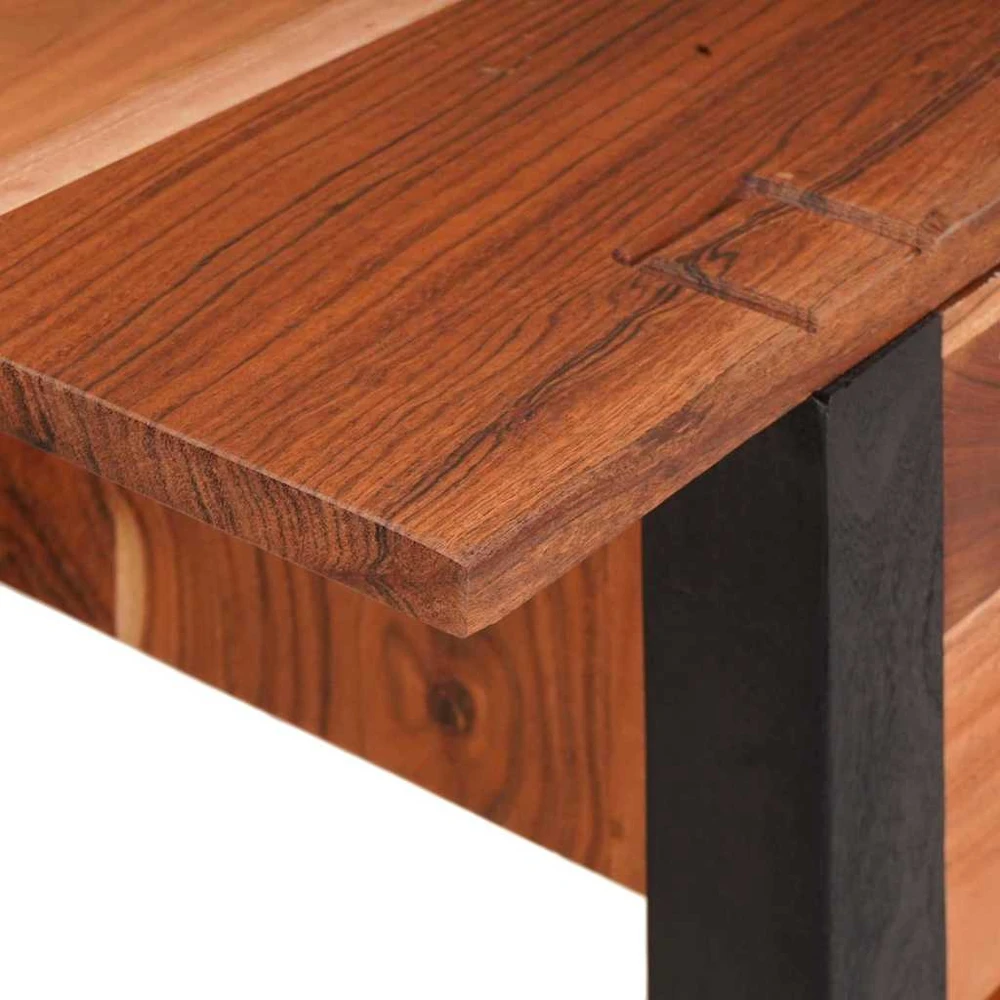Konsolinis stalas su stalčių Ruda ir juoda 110 x 30 x 75 cm