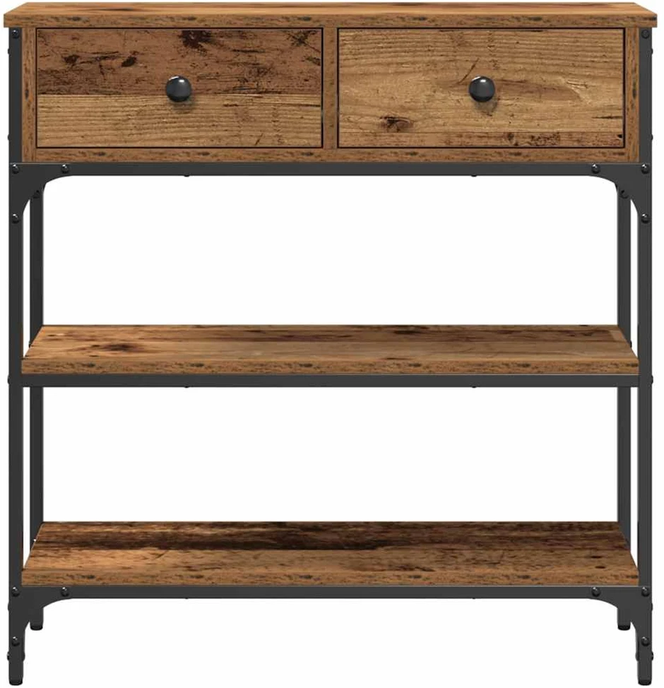 Konsolinis stalas su stalčių Senas medis 72.5 x 25 x 75 cm