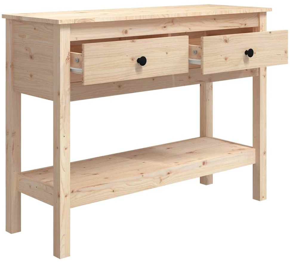 Konsolinis staliukas, 100x35x75cm, pušies medienos masyvas