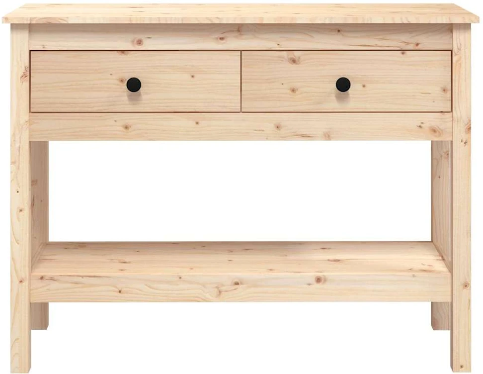 Konsolinis staliukas, 100x35x75cm, pušies medienos masyvas