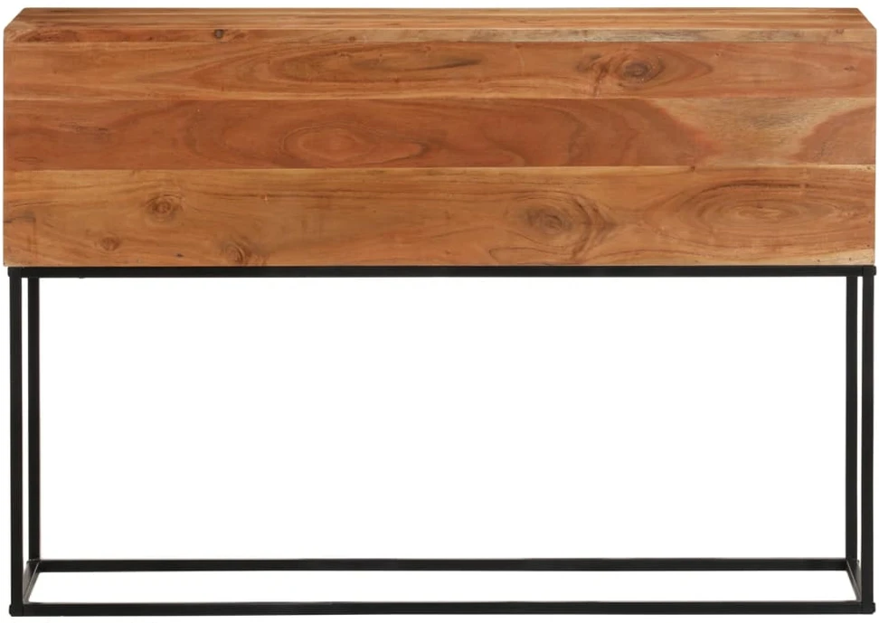 Konsolinis staliukas, 110x30x75cm, akacijos masyvas ir geležis