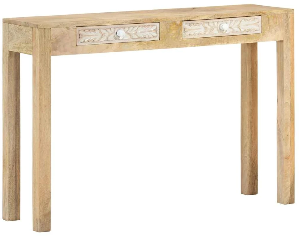 Konsolinis staliukas, 110x30x75cm, balintas mango masyvas
