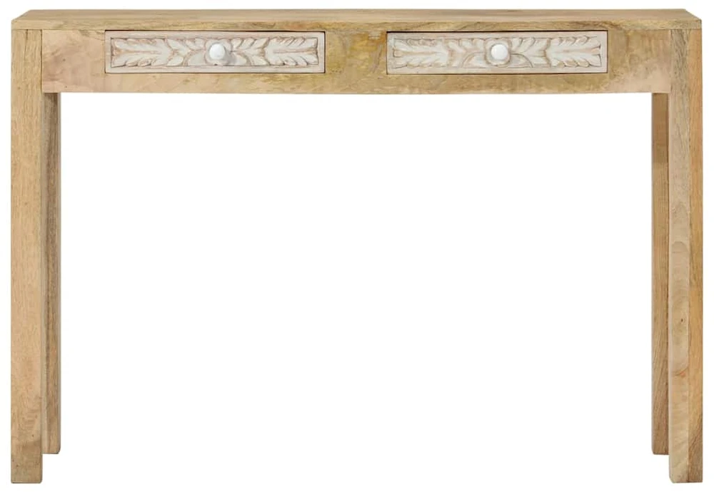 Konsolinis staliukas, 110x30x75cm, balintas mango masyvas