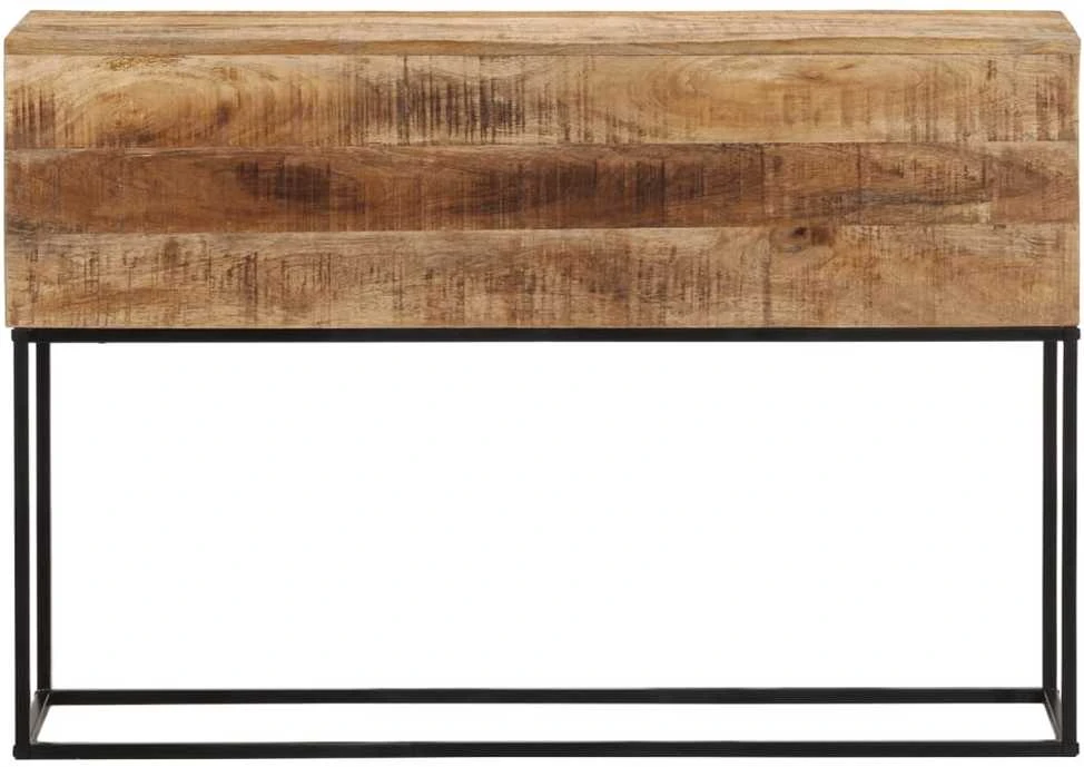 Konsolinis staliukas, 110x30x75cm, mango masyvas ir geležis
