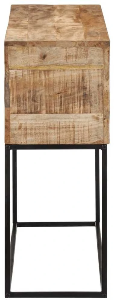 Konsolinis staliukas, 110x30x75cm, mango masyvas ir geležis