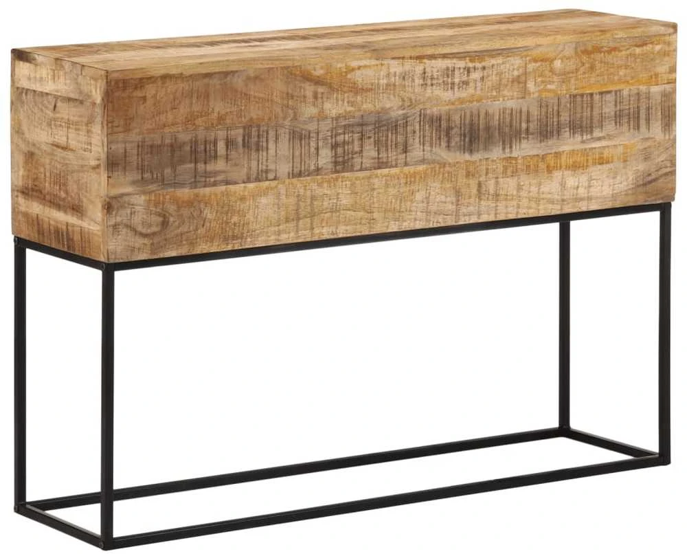 Konsolinis staliukas, 110x30x75cm, mango masyvas ir geležis