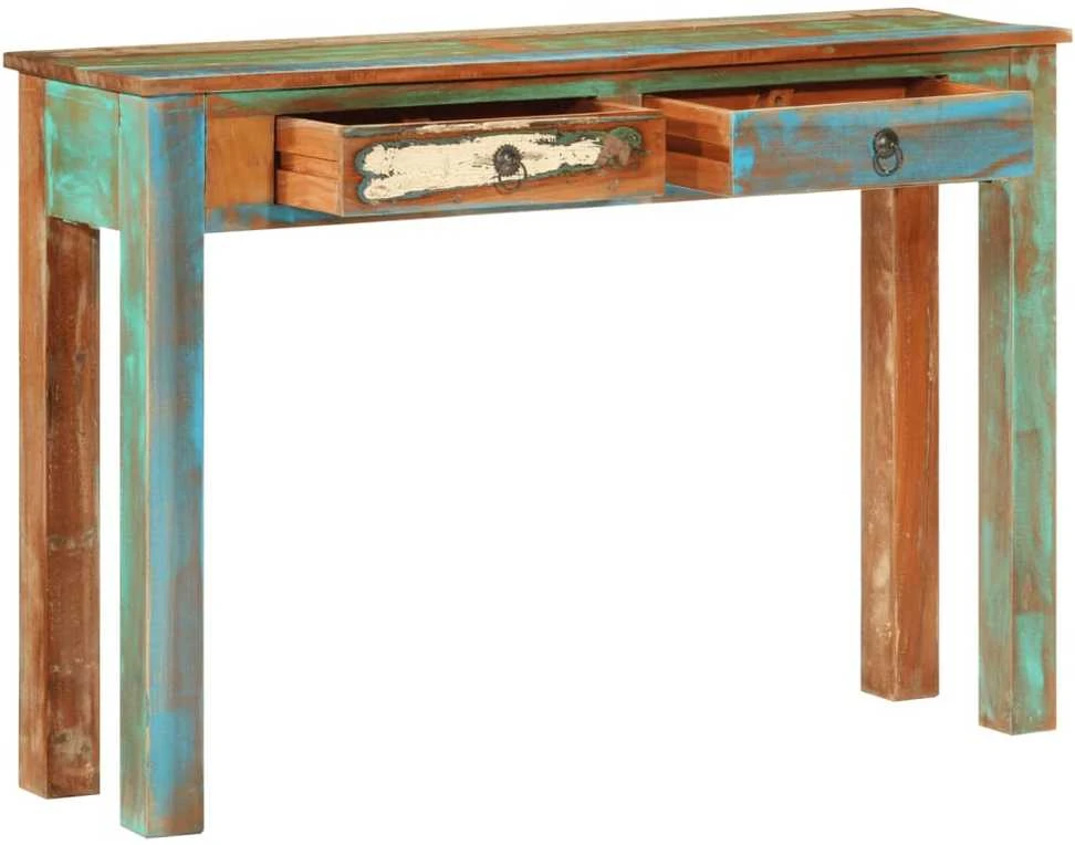 Konsolinis staliukas, 110x30x75cm, perdirbtos medienos masyvas