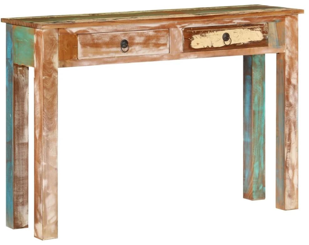 Konsolinis staliukas, 110x30x75cm, perdirbtos medienos masyvas