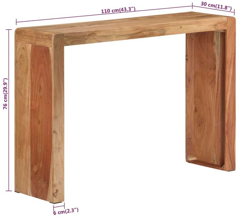 Konsolinis staliukas, 110x30x76cm, akacijos medienos masyvas