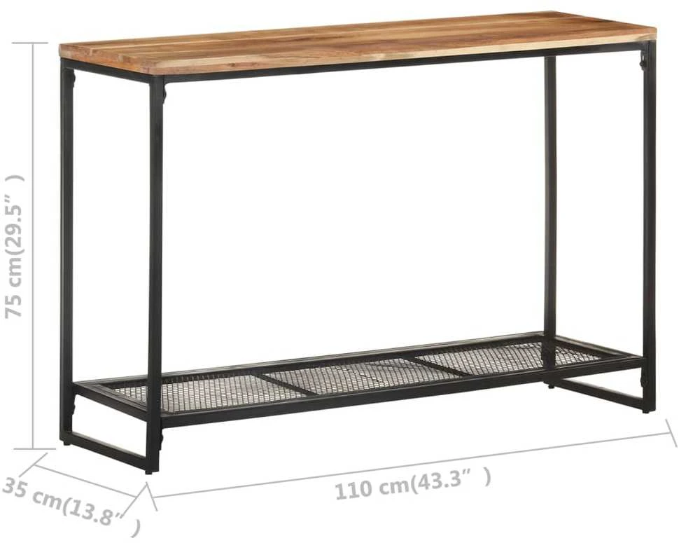 Konsolinis staliukas, 110x35x75cm, akacijos medienos masyvas