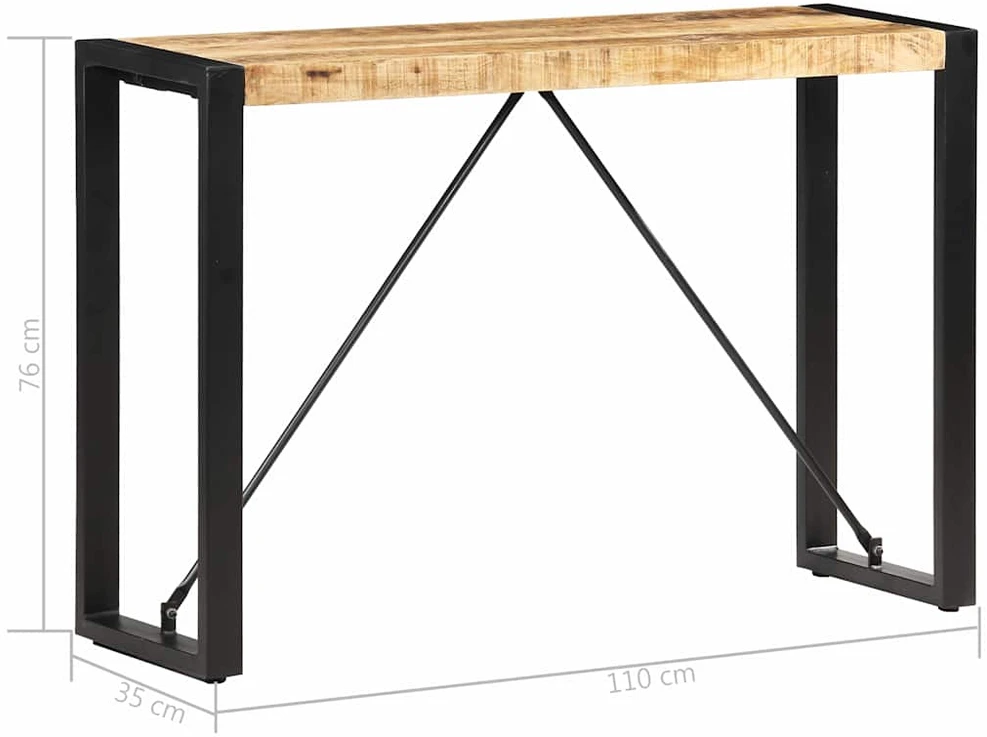 Konsolinis staliukas, 110x35x76cm, mango medienos masyvas