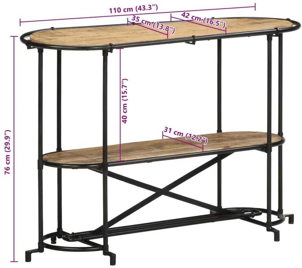 Konsolinis staliukas, 110x42x76cm, mango medienos masyvas