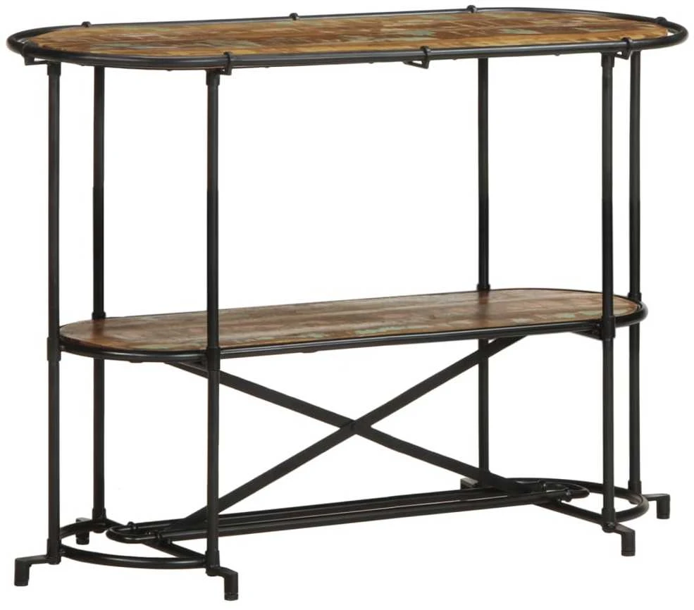 Konsolinis staliukas, 110x42x76cm, perdirbtos medienos masyvas
