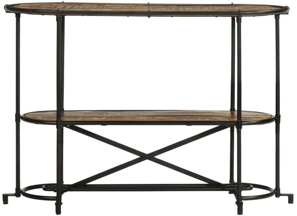 Konsolinis staliukas, 110x42x76cm, perdirbtos medienos masyvas