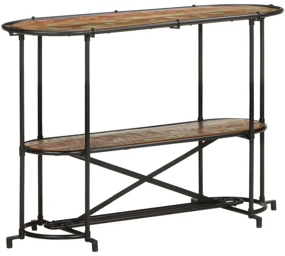 Konsolinis staliukas, 110x42x76cm, perdirbtos medienos masyvas