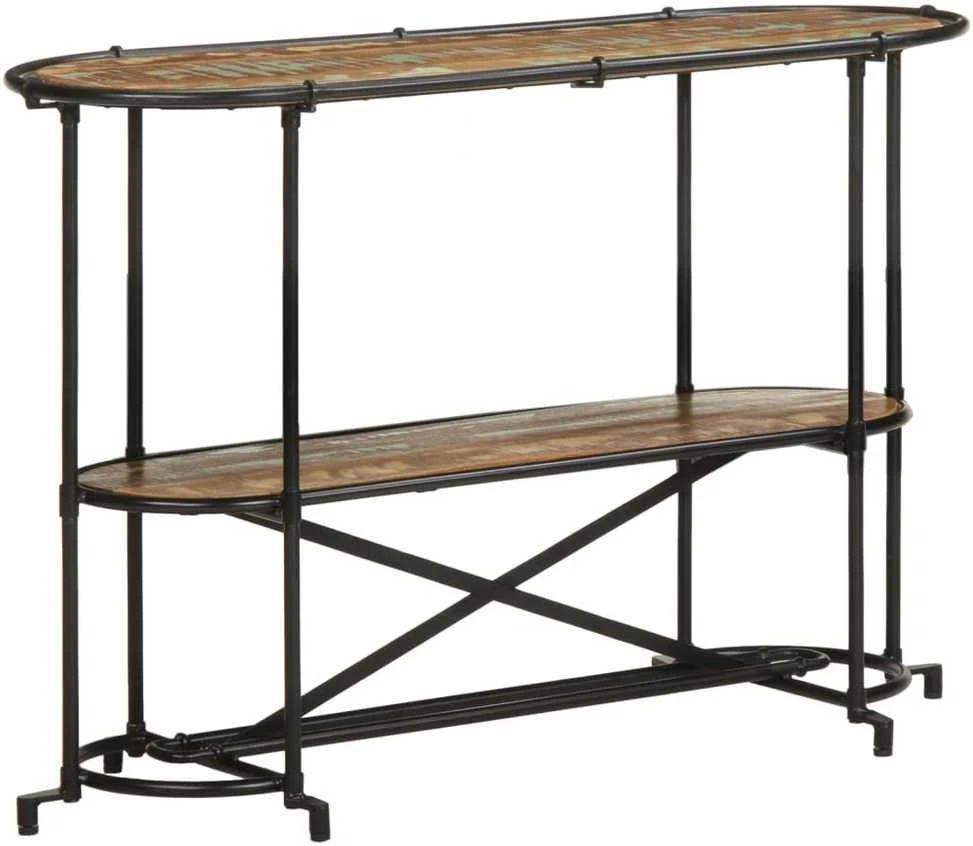 Konsolinis staliukas, 110x42x76cm, perdirbtos medienos masyvas