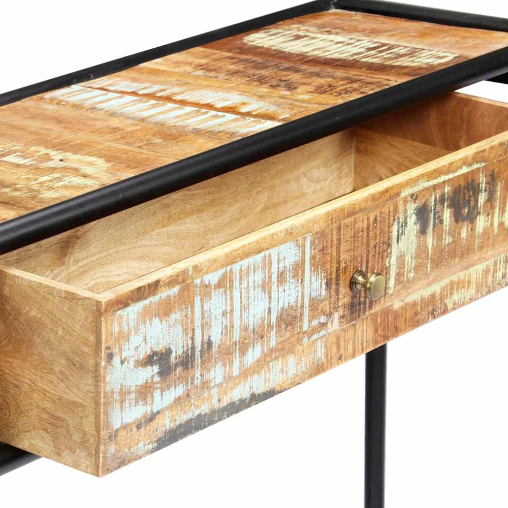 Konsolinis staliukas, 118x30x75 cm, perdirbtos medienos masyvas