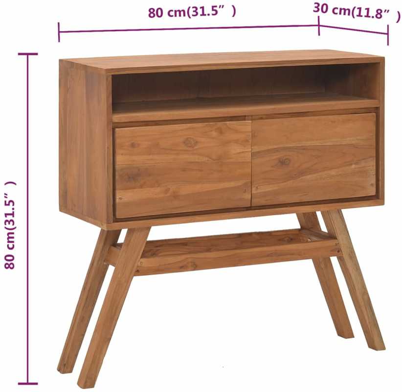 Konsolinis staliukas, 80x30x80cm, tikmedžio medienos masyvas