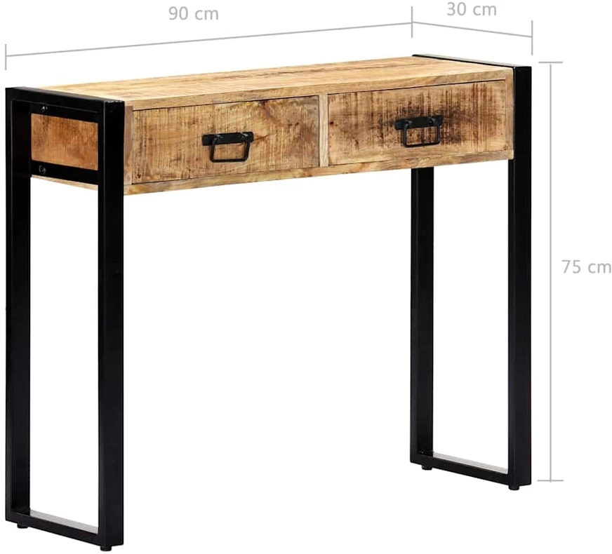 Konsolinis staliukas, 90x30x75 cm, mango medienos masyvas