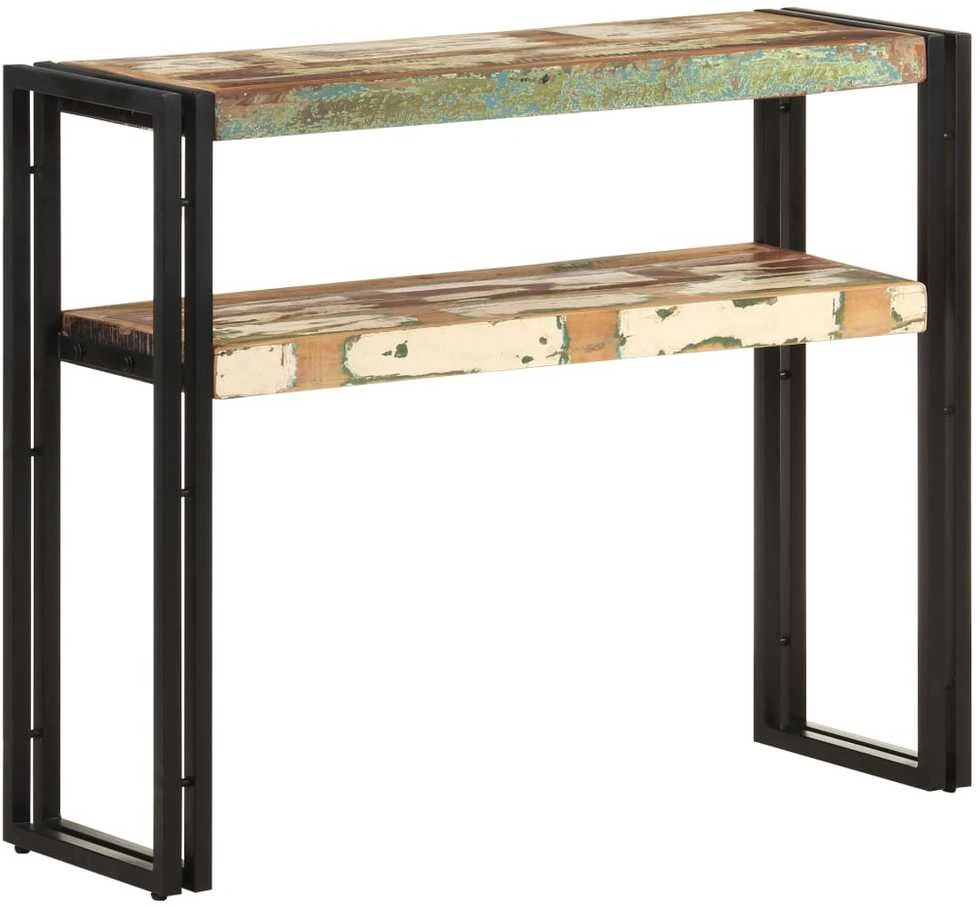 Konsolinis staliukas, 90x30x75cm, perdirbtos medienos masyvas