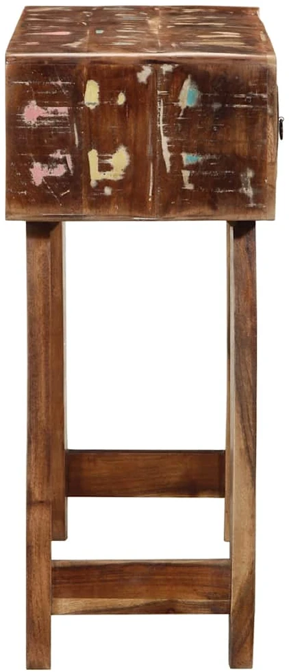 Konsolinis staliukas, 90x32x75cm, perdirbtos medienos masyvas