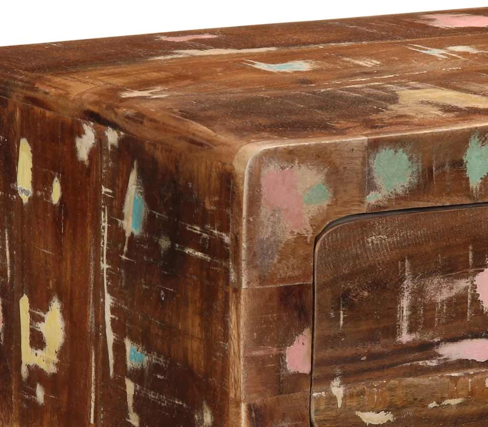 Konsolinis staliukas, 90x32x75cm, perdirbtos medienos masyvas