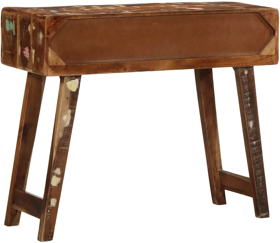 Konsolinis staliukas, 90x32x75cm, perdirbtos medienos masyvas