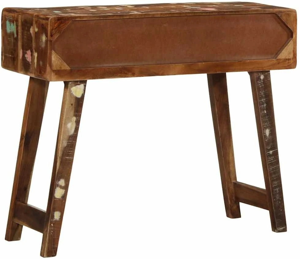 Konsolinis staliukas, 90x32x75cm, perdirbtos medienos masyvas