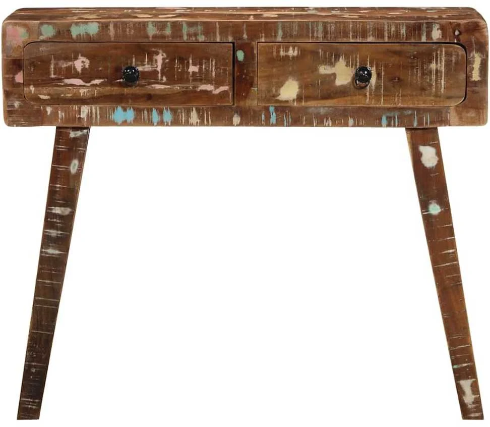 Konsolinis staliukas, 90x32x75cm, perdirbtos medienos masyvas