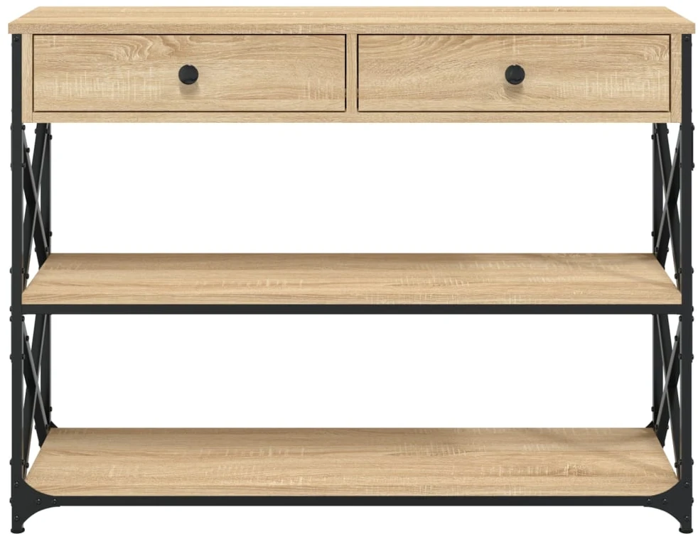 Konsolinis staliukas, ąžuolo, 100x28x75cm, apdirbta mediena