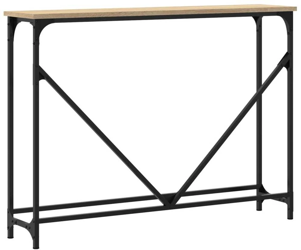 Konsolinis staliukas, ąžuolo, 102x22,5x75cm, apdirbta mediena