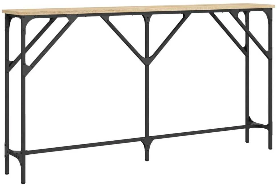 Konsolinis staliukas, ąžuolo, 140x23x75cm, apdirbta mediena