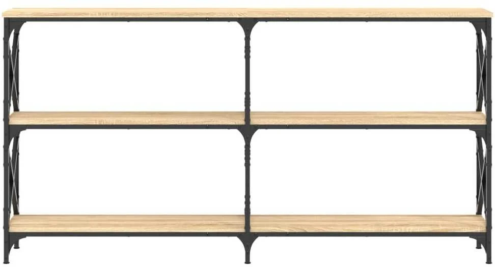 Konsolinis staliukas, ąžuolo, 156x28x80,5cm, apdirbta mediena