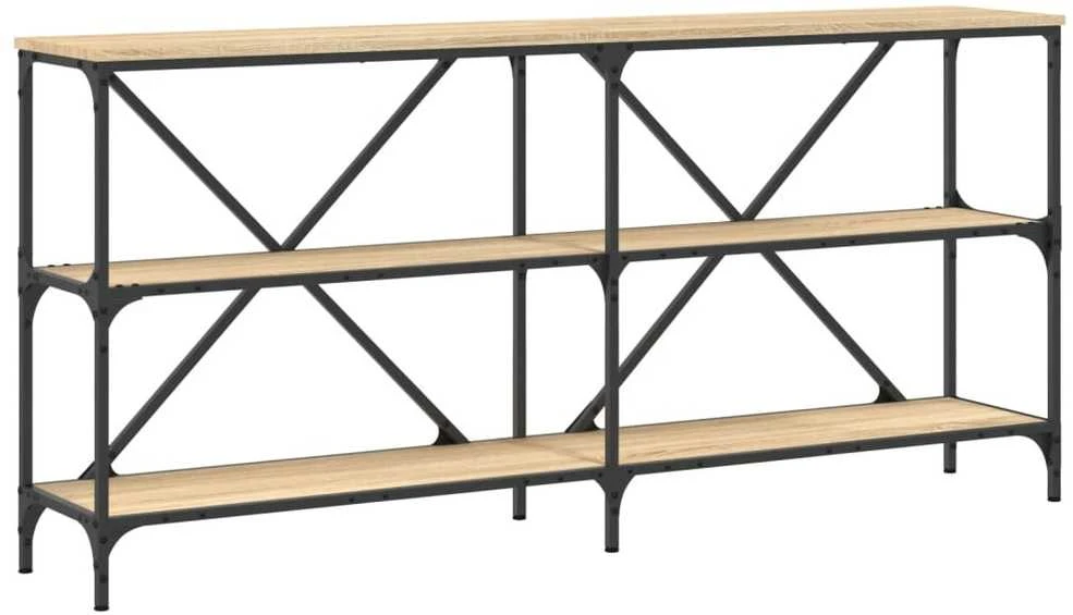 Konsolinis staliukas, ąžuolo, 160x30x75cm, mediena/geležis